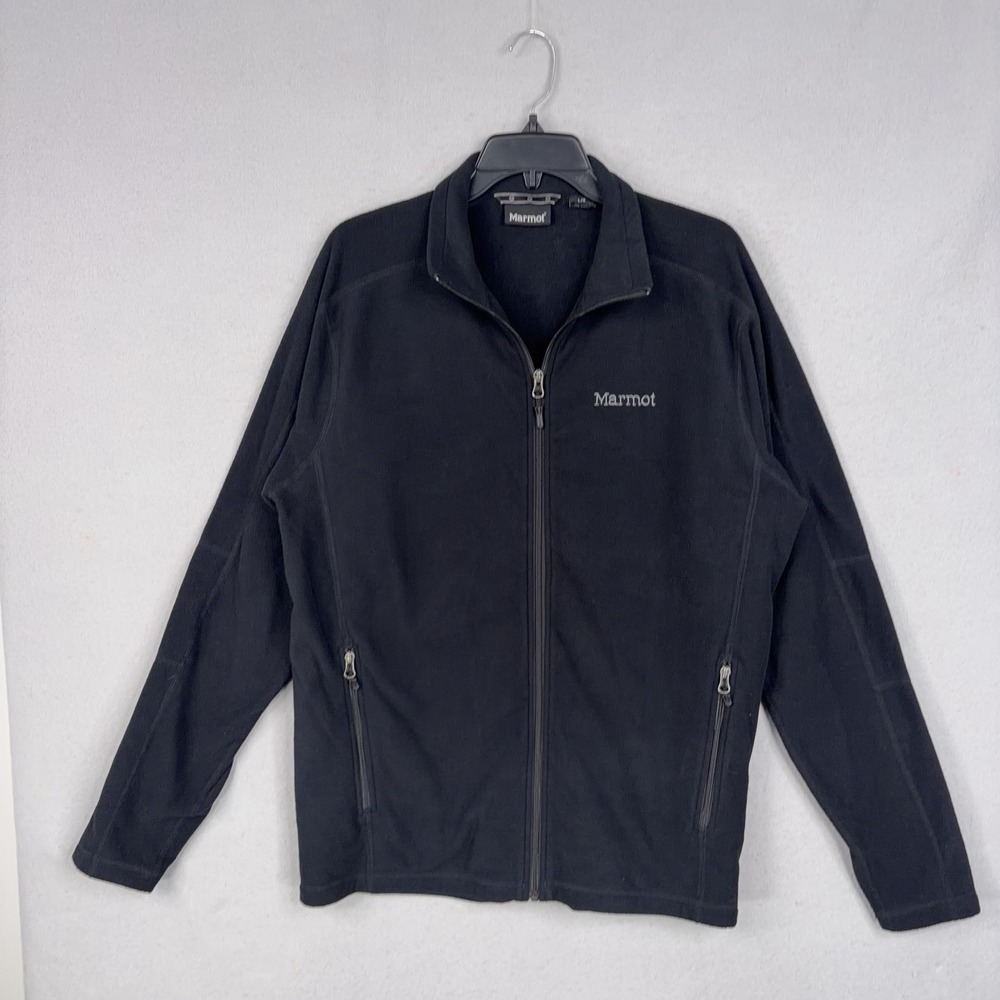 Marmot Jacket Mens Large Black Full Zip Fleece Outdoor Gorpcore Hiking